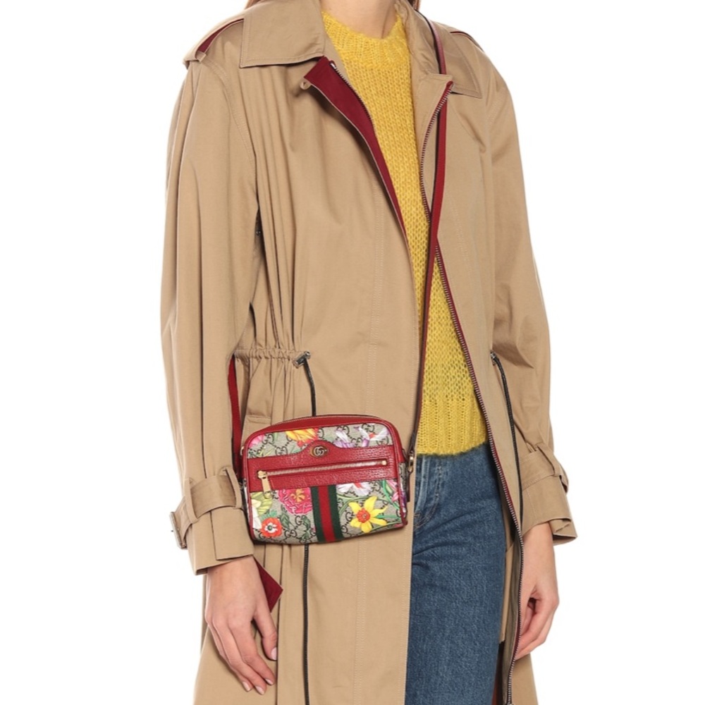 GUCCI GG Supreme Monogram Flora Web Mini Ophidia - Picture 2 of 12